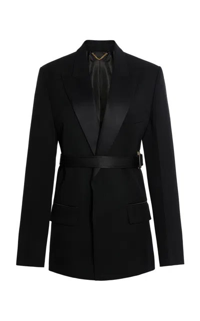 Victoria Beckham Belted Tailored Jacket In Black