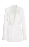Victoria Beckham Belted Tailored Jacket In White