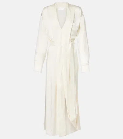 Victoria Beckham Belted Wrap Dress In White