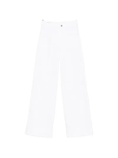 Victoria Beckham Belt-loop Jeans In White