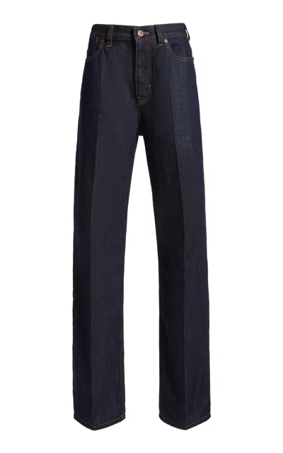 Victoria Beckham Berenice Mid-rise Straight-leg Jeans In Blue