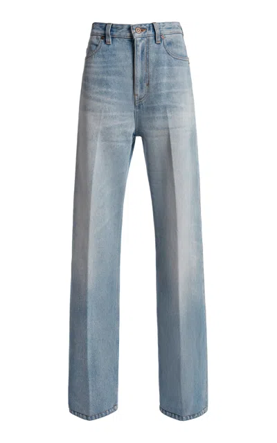 Victoria Beckham Berenice Mid-rise Straight-leg Jeans In Blue