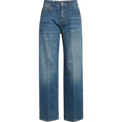 Victoria Beckham Bernie Relaxed Fit Straight Leg Jeans In Blue
