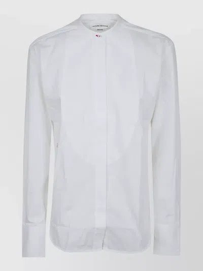 Victoria Beckham Bib-detail Buttoned Shirt In White