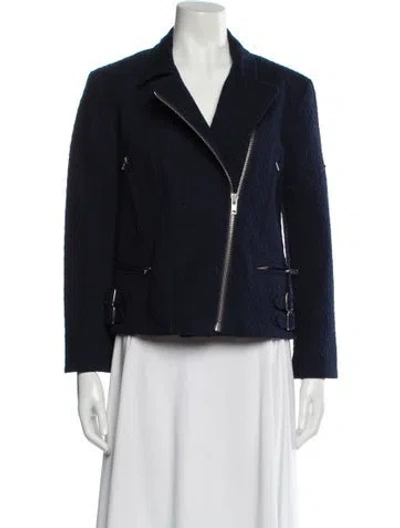 Pre-owned Victoria Beckham Biker Jacket In Blue