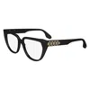 Victoria Beckham Black Acetate Glasses (frames) In Black