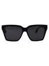 Victoria Beckham 57mm Chain Rectangular Sunglasses In Black