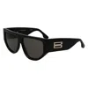 Victoria Beckham Black Acetate Sunglasses In Black