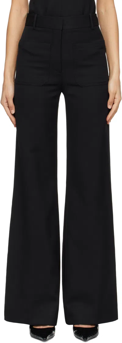 VICTORIA BECKHAM BLACK ALINA TAILORED TROUSERS