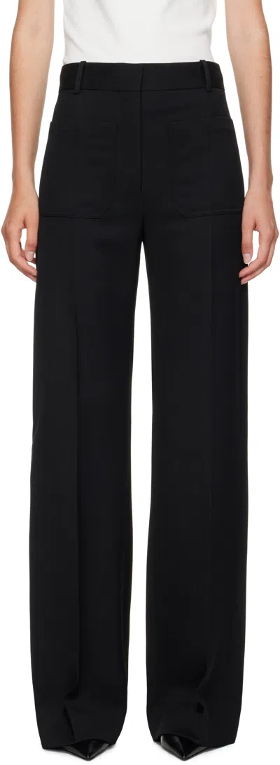 VICTORIA BECKHAM BLACK ALINA TAILORED TROUSERS