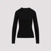 Victoria Beckham Asymmetric Cut Out Crewneck Top In Black