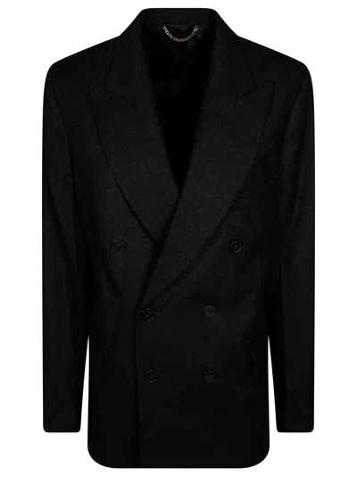 Victoria Beckham Black Beatrice Double-breasted Wool Jacket