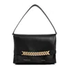 VICTORIA BECKHAM BLACK CHAIN-DETAIL SHOULDER BAG