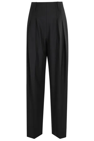 VICTORIA BECKHAM BLACK CHINCHED PANTS