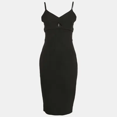 Pre-owned Victoria Beckham Black Cut-out Detail Sleeveless Dress M