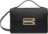 Victoria Beckham The Dorian Flap Leather Crossbody Bag In Black