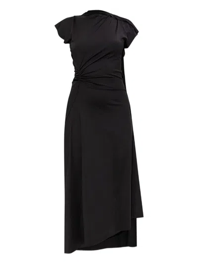 VICTORIA BECKHAM VICTORIA BECKHAM BLACK DRAPED ASYMMETRICAL DRESS