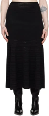 Victoria Beckham Wool Blend Button Detailing High Waist Skirt In Pattern