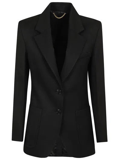 Victoria Beckham Grain De Poudre Blazer In Black