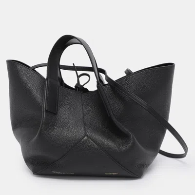 Pre-owned Victoria Beckham Black Leather Mini W11 Tote