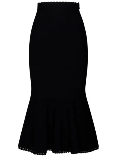 Victoria Beckham Black Midi Skirt