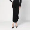 Victoria Beckham Draped Midi Skirt Asymmetric Design Slit