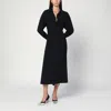 Victoria Beckham Women Black Long Sleeve Polo Collar Midi Dress, Xs Luxury Dresses For Women Darveys