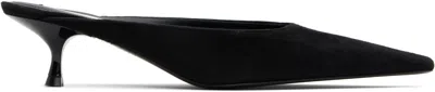 Victoria Beckham Black Sloan Suede Mules