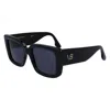 Victoria Beckham Black Square Ladies Sunglasses Vb653s 001 52 In Blue