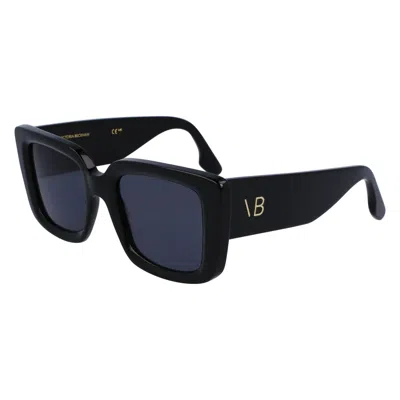 Victoria Beckham Black Square Ladies Sunglasses Vb653s 001 52 In Blue
