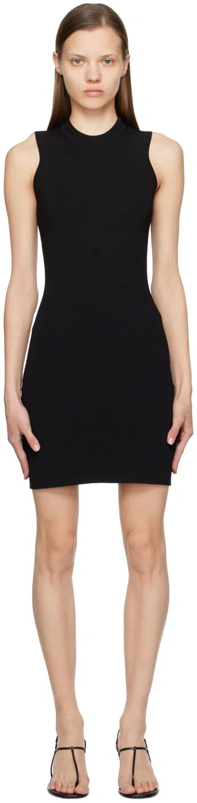 Victoria Beckham Black Vb Body Minidress In 1 Black