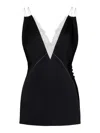 VICTORIA BECKHAM BLACK VISCOSE BLEND CREPE BACK SATIN CAMI TOP