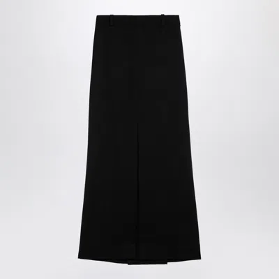 Victoria Beckham Black Wool-blend Long Skirt Women