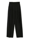 Victoria Beckham Black Concealed Trousers In Black