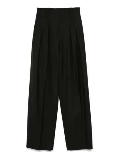VICTORIA BECKHAM BLACK WOOL BLEND TROUSERS