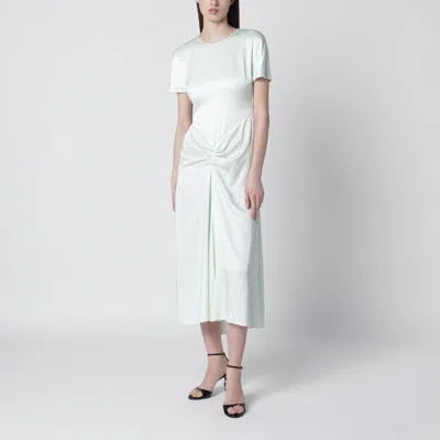 Victoria Beckham Blaire Dress With Gathered Waist In Aloe Colour In White