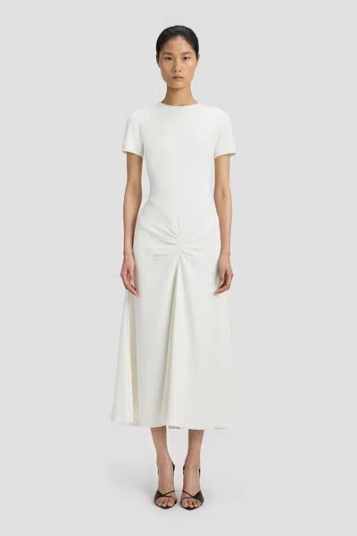 Victoria Beckham Blaire Midi Dress In Ivory In White