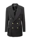 Victoria Beckham Peak-lapels Double-breasted Blazer In Black