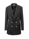 Victoria Beckham Peak-lapels Double-breasted Blazer In Black