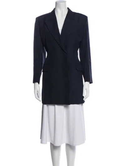 Pre-owned Victoria Beckham Blazer In Blue