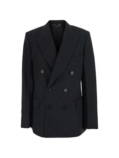 Victoria Beckham Blazer Doppiopetto In Lana Con Rever A Lancia