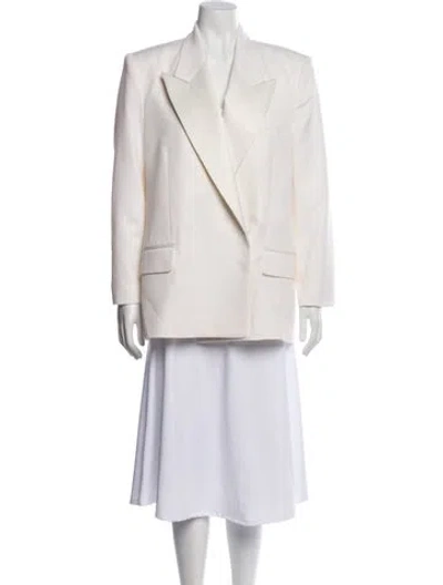 Pre-owned Victoria Beckham Blazer In White