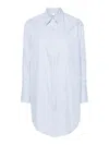 Victoria Beckham Yellow Chamomile Organic Cotton Wrap Front Blouse In Blue