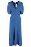 Victoria Beckham Women's Sapphire Blue Midi Dress In Blue