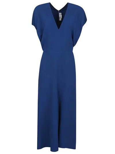 VICTORIA BECKHAM VICTORIA BECKHAM BLOUSON DETAIL MIDI DRESS