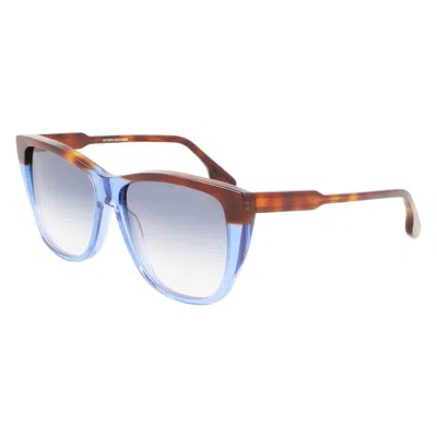 Victoria Beckham Blue Acetate Sunglasses In Brown