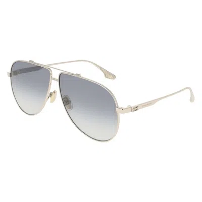 Victoria Beckham Blue Gradient Pilot Ladies Sunglasses Vb248s-040 63 In Metallic
