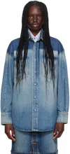 VICTORIA BECKHAM BLUE OVERSIZED DENIM SHIRT