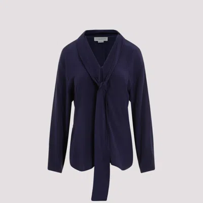 VICTORIA BECKHAM BLUE SILK BLOUSE