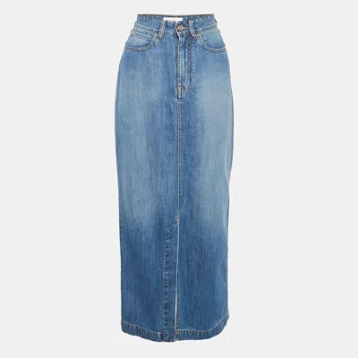 Victoria Beckham Blue Wash Denim Skirt